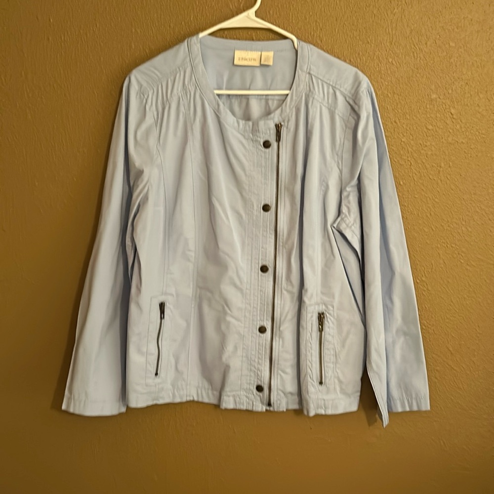 Chicos size 3 lightweight baby blue jacket